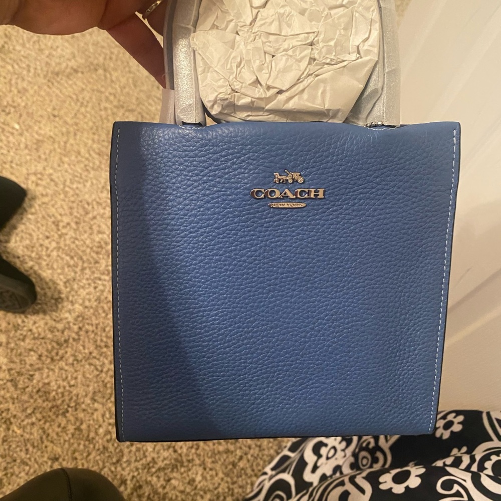 Brand new in plastic TEAL COACH DEMPSEY MINI TOTE